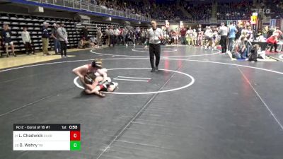 90 lbs Rd 2 - Consi Of 16 #1 - Liam Chadwick, Chartiers Houston vs David Wehry, Tri Valley