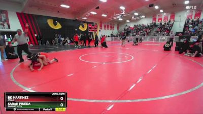 110 lbs Cons. Semi - Bk Martinez, Ayala vs Sarah Pineda, Orange Vista