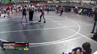 112 lbs Cons. Round 2 - Roman Wesely, Wahoo Wrestling Club vs Logan Goepfert, Nebraska Boyz