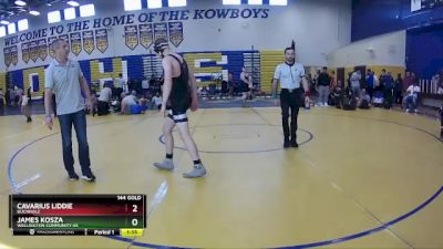 144 Gold Round 5 - Cavarius Liddie, Buchholz vs James Kosza, Wellington Community Hs