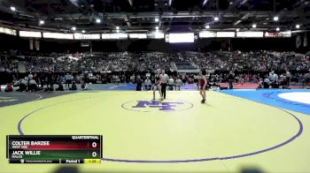 2A 98 lbs Quarterfinal - Colter Barzee, West Side vs Jack Willie, Malad