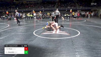 105 lbs Rd 2 - Consi Of 16 #1 - Cameron Shaw, Chartiers Houston vs Luca Giacobbi, Greater Latrobe