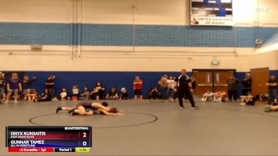 138 lbs Quarterfinal - Onyx Kunsaitis, East Idaho Elite vs Gunnar Tamez, All In Wrestling