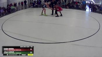129 lbs Champ. Round 1 - Cole Karlin, Beatrice High School Wrestling vs Zaen Green, Kearney High School Wrestling
