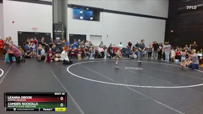 46 lbs Round 2 - Camden Nuckolls, Palmetto State Wrestling vs Leanna Drook, Gaston Grizzlies