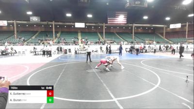 116 lbs 2nd Place - Xavier Gutierrez, War Dog vs Alec Duran, STAY SHARP Wrestling Club