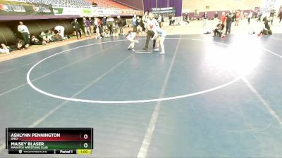 110 lbs Cons. Round 3 - Ashlynn Pennington, Ohio vs Maisey Blaser, Wasatch Wrestling Club