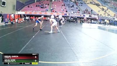 125 lbs Finals (2 Team) - Devin Gore, Concordia (WI) vs Miguel Garcia, Luther