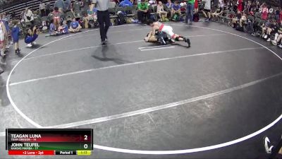 90 lbs Round 2 (6 Team) - John Teufel, Kansas Mamba vs Teagan Luna, Team Oregon