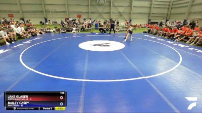 106 lbs Quarters & 1st Wb (16 Team) - Jake Glaser, North Dakota Blue vs Bailey Casey, Wisconsin