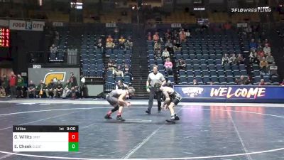 141 lbs Consolation - Grant Willits, Oregon St. vs Evan Cheek, Cleveland State