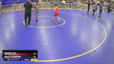 77 lbs Round 2 - Mayson Tull, Cornerstone Mat Club vs Macolm Rosemon, Peninsula Wrestling Club