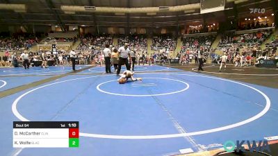 61 lbs Semifinal - Daxon McCarther, Clinton Youth Wrestling vs Kroy Wolfe, Blackwell Wrestling Club