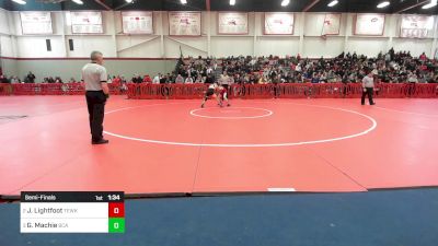 106 lbs Semifinal - Jack Lightfoot, Tewksbury vs Griffin Machie, Bristol County/Dighton Rehoboth