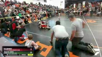 45 lbs Quarterfinal - Ty Dewey, Greybull Basin Athletic Club vs Padyn Hays, Riverton USA Wrestling