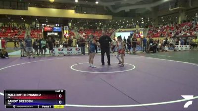 100 lbs Round 1 - Mallory Hernandez, OK vs Sandy Breeden, MO