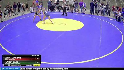 70 lbs Cons. Round 3 - Lucia Matthews, Hawk Mat Club vs Hayden Card, Umpqua Wrestling Club