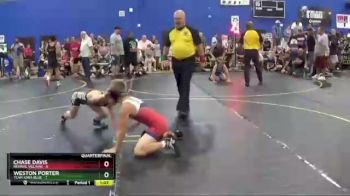 91 lbs Quarterfinals (8 Team) - Weston Porter, Team Iowa Blue vs Chase Davis, Revival Villains
