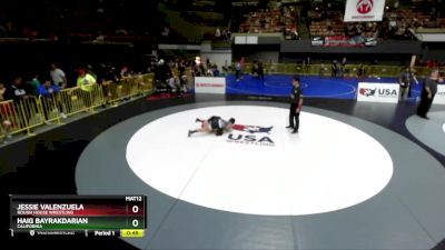 108 lbs Champ. Round 2 - Haig Bayrakdarian, California vs Jessie Valenzuela, Rough House Wrestling