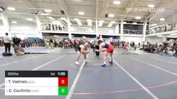 220 lbs Final - Timmy Vadnais, Burlington vs Connor Coutinho, Sandwich