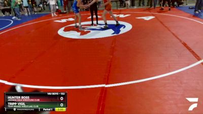 132 lbs Round 1 - Hunter Boss, Jackson Hole Wrestling Club vs Tripp Vigil, Team Braves Wrestling Club