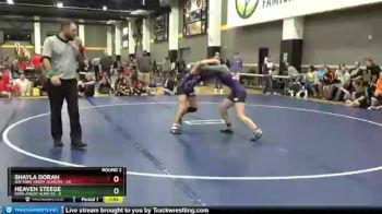 124 lbs Round 2 (3 Team) - Shayla Doran, NW Iowa Angry Alpacas vs Heaven Steege, Iowa Angry Alpacas