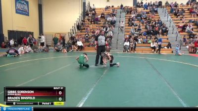 65 lbs Quarterfinal - Gibbs Sorenson, Byron Bears vs Braden Binsfeld, Paynesville