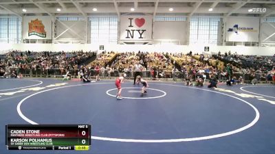 50 lbs Semifinal - Karson Polhamus, SV Saber Den Wrestling Club vs Caden Stone, Panthers Wrestling Club (Pittsford)