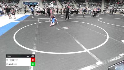 62 lbs Quarterfinal - Breea Florez, Sperry Wrestling Club vs Mackinley Wolf, Wolfpak Wrestling