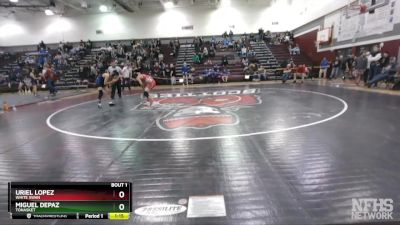 106 lbs Quarterfinal - Uriel Lopez, White Swan vs Miguel Depaz, Tonasket