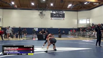 109 lbs Quarterfinal - Emma Baertlein, Southern Oregon University vs Melanie Salazar, Simpson University (CA)