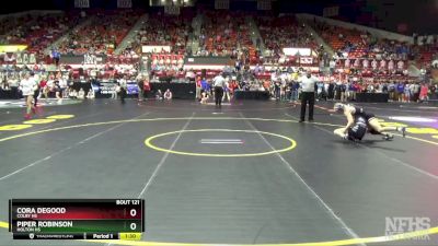 110 lbs Quarterfinal - Cora DeGood, Colby HS vs Piper Robinson, Holton HS