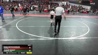 88 lbs Cons. Round 4 - Parker Bailey, Prairie Du Chien vs Evan Dietschweiler, Aviators