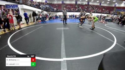 100 lbs Round Of 16 - Riley Williams, Norman Grappling Club vs Kiah Locust, Cowboy Wrestling