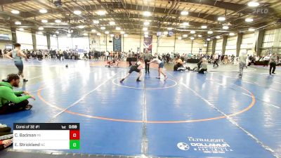 119 lbs Consi Of 32 #1 - Cael Badman, PA vs Eli Strickland, NC