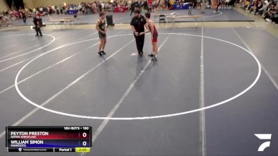 160 lbs Cons. Round 1 - Peyton Preston, Grynd Wrestling vs William Simon, Minnesota