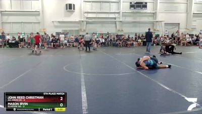 76 lbs Finals (8 Team) - John Reed Christman, All American vs Mason Irvin, Glasgow WA