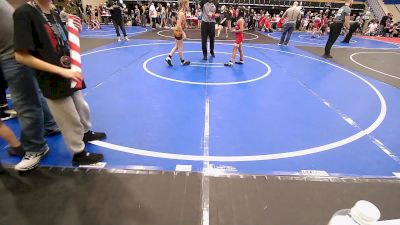 70 lbs Rr Rnd 3 - Kendra Loader, Caney Valley Wrestling vs Delanie Snyder, Dark Cloud Wrestling Club