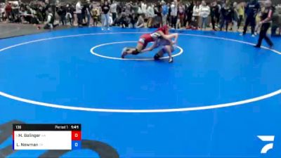 138 lbs Quarterfinal - Makyla Bolinger, WA vs Lexie Newman, OR