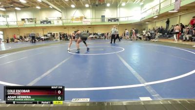 120-126 lbs Round 3 - Cole Escobar, Unaffiliated vs Adam Herrera, Rogue Warrior Wrestling