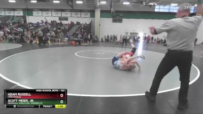 132 lbs Cons. Round 4 - Adam Russell, Fayetteville vs Scott Meier, Jr., Nebraska Wrestling Training Ce