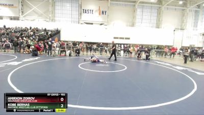 102 lbs Cons. Round 5 - Amirxon Zoirov, Willpower Wrestling Club vs Kobe Bernas, Panthers Wrestling Club (Pittsford)