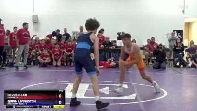 110 lbs Placement Matches (16 Team) - Devin Ehler, Illinois vs Quinn Livingston, Oklahoma Blue