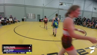 180 lbs Placement Matches (16 Team) - Alyssa Favara, Pennsylvania Blue vs Jayde Massa, Georgia Blue