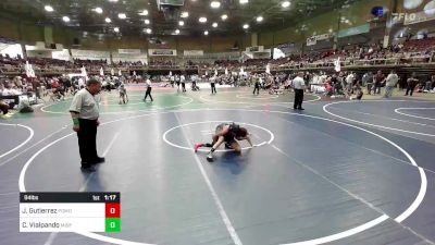 94 lbs Rr Rnd 1 - Justice Gutierrez, Pomona Elite vs Cara Vialpando, Misfits