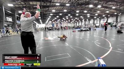 52 lbs Rd# 10- 4:00pm Saturday Final Pool - Preston O`Gorman, Aggression Legionaries vs Wiley Derby, Minnesota Funky Singlets