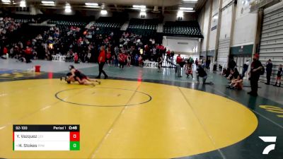 92-100 lbs 5th Place Match - Hadley Stokes, Pikes Peak Warriors vs Yarelli Vazquez, Lexington