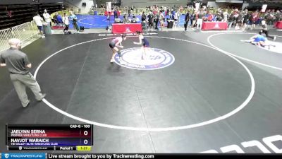 100 lbs Quarterfinal - Jaelynn Serna, Premier Wrestling Club vs Navjot Waraich, Tri Valley Elite Wrestling Club