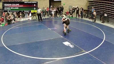 64 lbs 2nd Place Match - Keagan Collins, Sanderson Wrestling Academy vs Ryker Rollans, Gold Rush