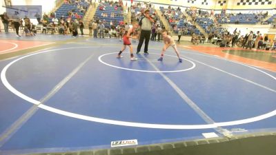 61 lbs Rr Rnd 3 - Braxton Bishop, Pryor Tigers vs Locklyn Evans, Hilldale Youth Wrestling Club